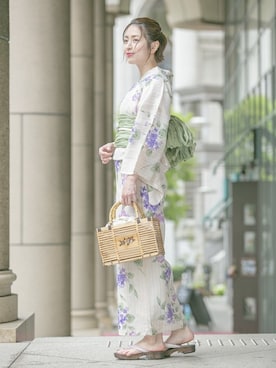 「Macle（マクレ）のアイテム」を使った、SOUBIENさん（レディース・163cm）の夏コーディネート