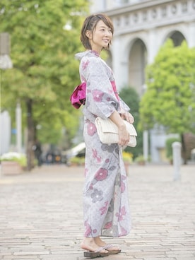 「Macle（マクレ）のアイテム」を使った、SOUBIENさん（レディース・169cm）の夏コーディネート