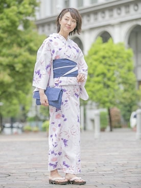 「Macle（マクレ）のアイテム」を使った、SOUBIENさん（レディース・169cm）の夏コーディネート
