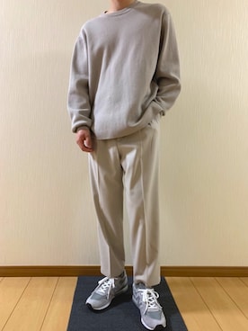 「WYM LIDNM（ウィム バイ リドム）のMILANO RIB HEAVY WEIGHT PO KNIT（ニット/セーター）」を使った、Ryuto☺︎相互さん（メンズ・165cm）の春コーディネート