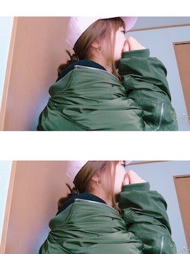 「chapter world（チャプターワールド）のアイテム（帽子）」を使った、はるお☺︎さん（レディース・164cm）の冬コーディネート