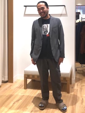 「ＵＶカット」｜「アイテム（ジャケット/アウター）」を使った、たにさん（メンズ・170cm）の夏コーディネート