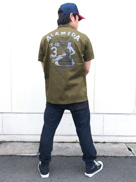 「AVIREX（アヴィレックス）のavirex/アヴィレックス/ MESH CAP AVIREX MFG/メッシュ　キャップ　AVIREX MFG（キャップ）」を使った、wasabiさん（メンズ・168cm）の春コーディネート