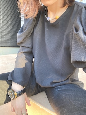 「VERSACE（ヴェルサーチ）のアイテム（アナログ腕時計）」を使った、hiさん（レディース・159cm）の夏コーディネート