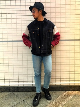「417 EDIFICE（フォーワンセブンエディフィス）のアイテム（帽子）」を使った、OKIさん（メンズ・175cm）の秋コーディネート