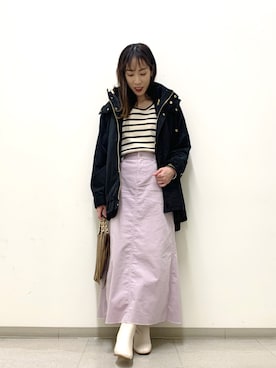 「BARNYARDSTORM」｜「アイテム（マウンテンパーカー）」を使った、ＫＡＮＡさん（レディース・156cm）の冬コーディネート