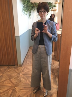 「ADORE（アドーア）のアイテム（パンツ）」を使った、ゆりぃさん（レディース・168cm）の春コーディネート