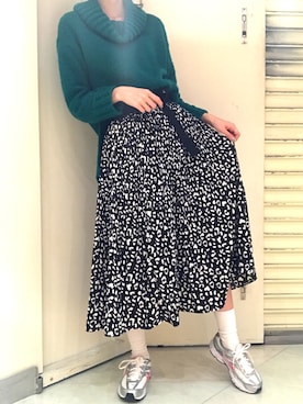 「ナイキスニーカー」｜「アイテム（チュニック）」を使った、いちはちに。さん（レディース・167cm）の冬コーディネート