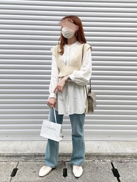 「tiptop」｜「アイテム（アナログ腕時計）」を使った、ぱっちさん（レディース・158cm）の春コーディネート