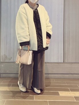 「リバーシブル」｜「アイテム（ミリタリージャケット）」を使った、hir0nさん（レディース・157cm）の秋コーディネート