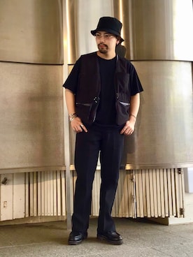 「STUSSY（ステューシー）のアイテム（帽子）」を使った、Masakiさん（メンズ・163cm）の春コーディネート