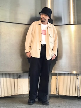 「CLANE（クラネ）のアイテム（トップス）」を使った、Masakiさん（メンズ・163cm）の夏コーディネート