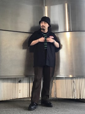 「Paraboot（パラブーツ）のアイテム（ローファー）」を使った、Masakiさん（メンズ・163cm）の夏コーディネート