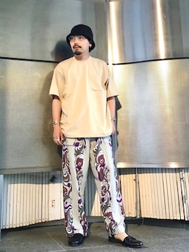 「CLANE（クラネ）のアイテム（トップス）」を使った、Masakiさん（メンズ・163cm）の夏コーディネート