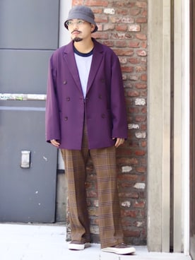 「JOINT WORKS（ジョイントワークス）のアイテム（ジャケット/アウター）」を使った、Masakiさん（メンズ・163cm）の秋コーディネート