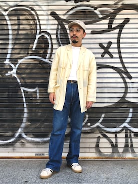 「Kaptain Sunshine（キャプテン サンシャイン）のアイテム」を使った、Masakiさん（メンズ・163cm）の春コーディネート