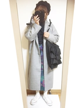 「WC（ダブル シー）のアイテム（スマホケース/カバー）」を使った、いの ◎さん（レディース・148cm）の冬コーディネート