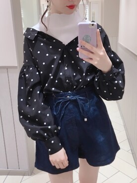 「one after another NICE CLAUP（ワンアフターアナザーナイスクラップ）のアイテム（タンクトップ）」を使った、ricacoさん（レディース・158cm）の冬コーディネート