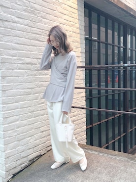 「one after another NICE CLAUP（ワンアフターアナザーナイスクラップ）のアイテム（アンサンブル）」を使った、ricacoさん（レディース・158cm）の冬コーディネート