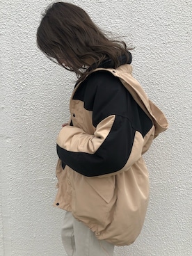 「one after another NICE CLAUP（ワンアフターアナザーナイスクラップ）のアイテム（ブルゾン）」を使った、ricacoさん（レディース・158cm）の秋コーディネート