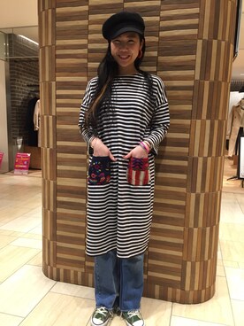 「ボヘミアンズ」｜「アイテム（帽子）」を使った、小林さん（レディース・155cm）の冬コーディネート