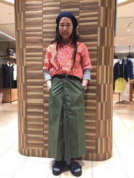 「FANEUIL（ファヌル）のアイテム」を使った、小林さん（レディース・155cm）の春コーディネート