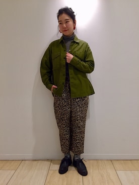 「D.M.G.（ドミンゴ）のアイテム（ジャケット/アウター）」を使った、小林さん（レディース・155cm）の冬コーディネート