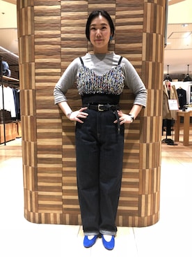 「FANEUIL（ファヌル）のアイテム」を使った、小林さん（レディース・155cm）の春コーディネート