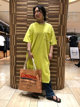 「MANASTASH（マナスタッシュ）のアイテム（ワンピース/ドレス）」を使った、小林さん（レディース・155cm）の夏コーディネート