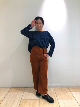 「FANEUIL（ファヌル）のアイテム」を使った、小林さん（レディース・155cm）の秋コーディネート