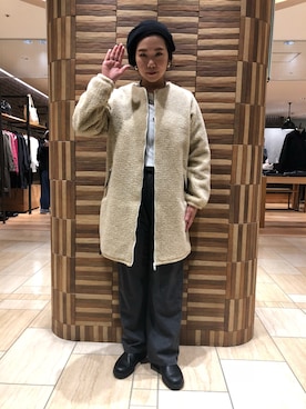 「グラミチ」｜「アイテム（ノーカラージャケット）」を使った、小林さん（レディース・155cm）の秋コーディネート