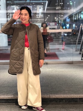 「オシャレパッソ」｜「アイテム（ダウンジャケット/コート）」を使った、小林さん（レディース・155cm）の秋コーディネート