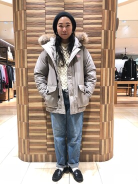 「フユコーデ」｜「アイテム（ダウンジャケット/コート）」を使った、小林さん（レディース・155cm）の秋コーディネート