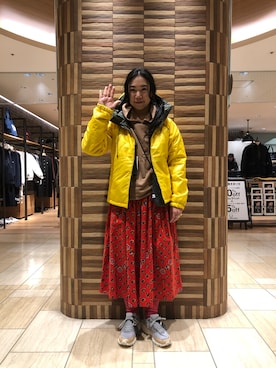 「BOHEMIANS（ボヘミアンズ）のアイテム（スカート）」を使った、小林さん（レディース・155cm）の秋コーディネート