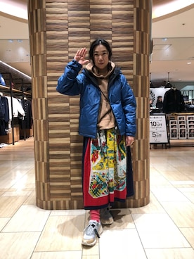 「BOHEMIANS（ボヘミアンズ）のアイテム（スカート）」を使った、小林さん（レディース・155cm）の秋コーディネート