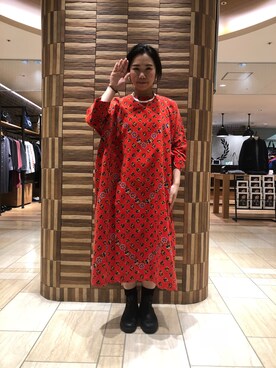 「ボヘミアンズ」｜「アイテム（アクセサリー）」を使った、小林さん（レディース・155cm）の秋コーディネート