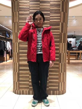 「BURLAP OUTFITTER（バーラップアウトフィッター）のアイテム（ナイロンジャケット）」を使った、小林さん（レディース・155cm）の冬コーディネート