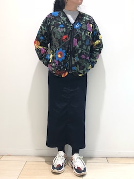 「ボヘミアンズ」｜「アイテム（カーディガン/ボレロ）」を使った、小林さん（レディース・155cm）の冬コーディネート