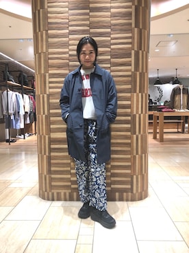 「MANASTASH（マナスタッシュ）のアイテム（ジャケット/アウター）」を使った、小林さん（レディース・155cm）の冬コーディネート