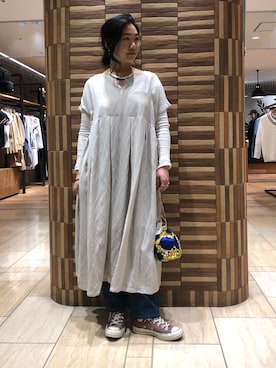 「FANEUIL（ファヌル）のアイテム」を使った、小林さん（レディース・155cm）の春コーディネート