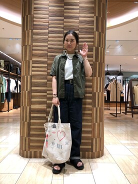 「ボヘミアンズ」｜「アイテム（Tシャツ/カットソー）」を使った、小林さん（レディース・155cm）の夏コーディネート