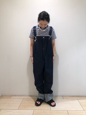 「Urvin」｜「アイテム（オールインワン・サロペット）」を使った、小林さん（レディース・155cm）の夏コーディネート