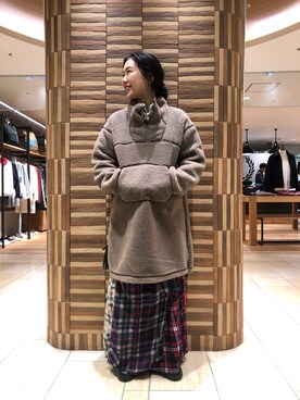 「MANASTASH（マナスタッシュ）のアイテム（ジャケット/アウター）」を使った、小林さん（レディース・155cm）の秋コーディネート