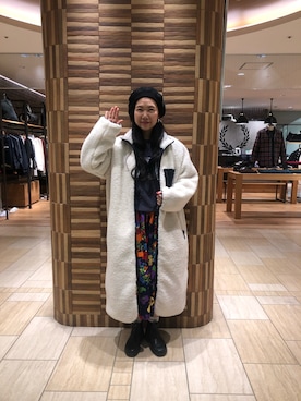 「whideout.（ファイドアウト）のアイテム」を使った、小林さん（レディース・155cm）の秋コーディネート