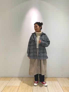 「D.M.G.（ドミンゴ）のアイテム（ワンピース/ドレス）」を使った、小林さん（レディース・155cm）の冬コーディネート