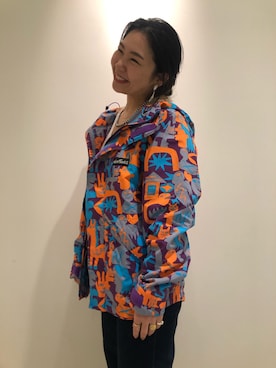 「WILD THINGS（ワイルドシングス）のアイテム（マウンテンパーカー）」を使った、小林さん（レディース・155cm）の冬コーディネート