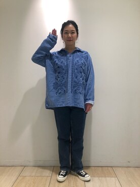 「ボヘミアンズ」｜「アイテム（パンツ）」を使った、小林さん（レディース・155cm）の冬コーディネート