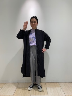 「ボヘミアンズ」｜「アイテム（Tシャツ/カットソー）」を使った、小林さん（レディース・155cm）の春コーディネート