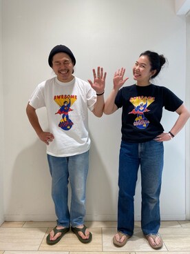 「FUNG（ファング）のアイテム（トップス）」を使った、小林さん（レディース・155cm）の夏コーディネート