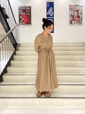 「PENDLETON（ペンドルトン）のアイテム（ワンピース/ドレス）」を使った、小林さん（レディース・155cm）の夏コーディネート